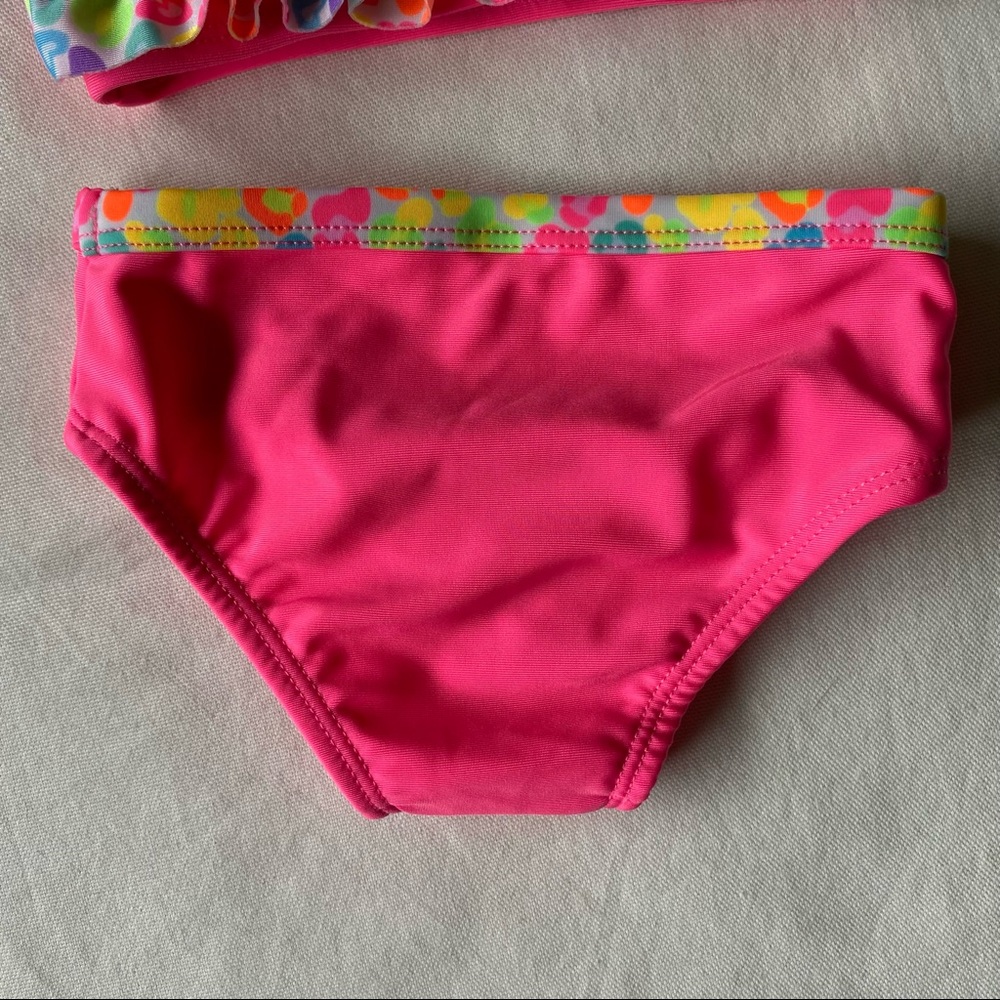 Swimsuit 6 9 Months 2 piece bikini Bathing Suit Bikini Pink EUC Ruffle skirt - Picture 6 of 13